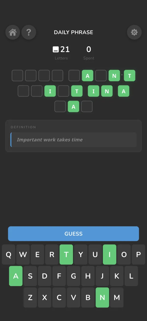 Daily Phrase challenge